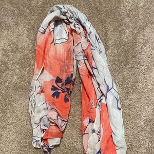 Light blue and orange scarf
